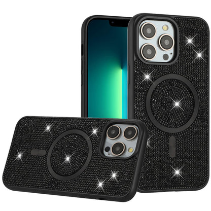 Phone Case for Apple iPhone 13 Pro Max Magnetic Bling Diamond Sparkle Hybrid Shockproof Rugged Grip Durable Protection Anti-Slip Armor Design Cover