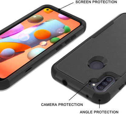 For Samsung Galaxy S25 Ultra Tough Hybrid Shockproof Silicone Rubber TPU + Hard PC Heavy Duty Three Layer Armor Protection Case Cover