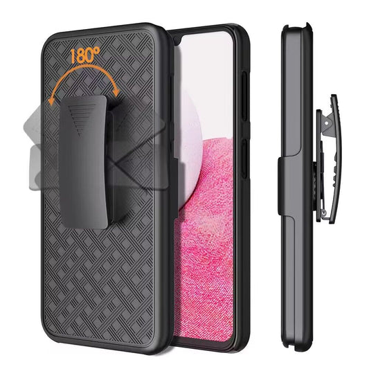 For Apple iPhone 11 Pro Max Hybrid Slim 3-in-1 Shockproof Armor with Kickstand Holster Combo & Swivel Belt Clip Case Cover Black