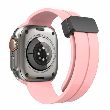 Watch Band for Apple Watch 42/44/45/46mm & Ultra 49mm, Series 4-10 & SE Premium Silicone Magnetic Buckle Adjustable Strap Secure Fit Flexible Soft Replacement