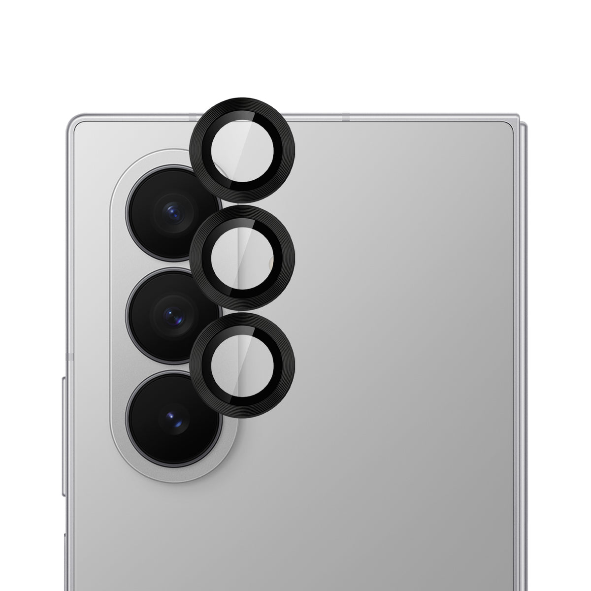 Camera Lens Protector for Samsung Galaxy Z Fold 8 Camera Lens Protector Tempered Glass Metal Frame Scratch Resistant HD Clear Precision Fit