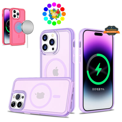 For Apple iPhone 17 Air (6.6") Slim & Durable Compatible with MagSafe Hybrid Shockproof Glossy Oil Protective Dual Layer TPU + PC Case Cover