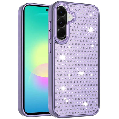 Phone Case for Samsung Galaxy A27 Luxury Diamond Bling Sparkle Chrome Metallic Edge Shockproof Durable Protective Stylish Premium Hybrid Design Cover