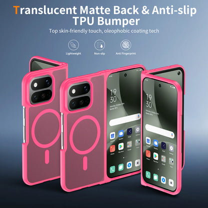 Phone Case for Google Pixel 11 Pro Fold Magnetic Matte Hybrid Shockproof Smooth Grip Durable Camera Protection Anti-Slip Soft Touch TPU Armor Cover