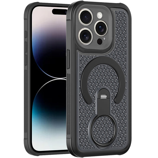 Phone Case for Apple iPhone 14 Pro Max Magnetic Honeycomb Hybrid Rugged Armor Ring Kickstand Dual Layer Shock Absorbing Hard PC Soft TPU Cover