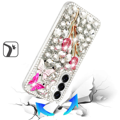 For Samsung Galaxy S26 Bling Crystal 3D Full Diamonds Luxury Sparkle Rhinestone Hybrid Protective Case Cover
