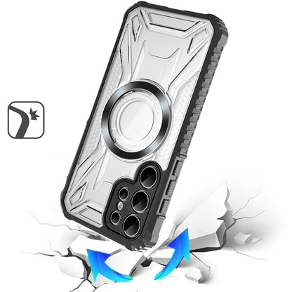 For Samsung Galaxy S26 Ultra MagSafe Compatible Pattern Clear Transparent Rugged Hybrid Magnetic TPU Shockproof Armor Case Cover