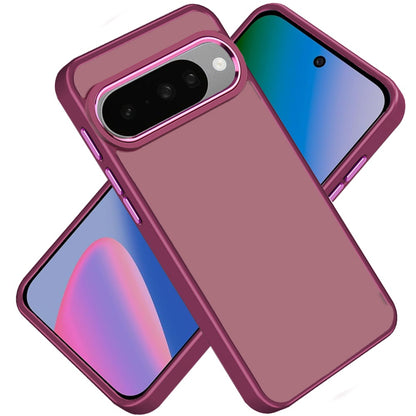 Phone Case for Google Pixel 11 /11 Pro Polished Acrylic Hybrid TPU Slim Shockproof Metal Button Thick Durable Grip Camera Protection Anti-Scratch Cover