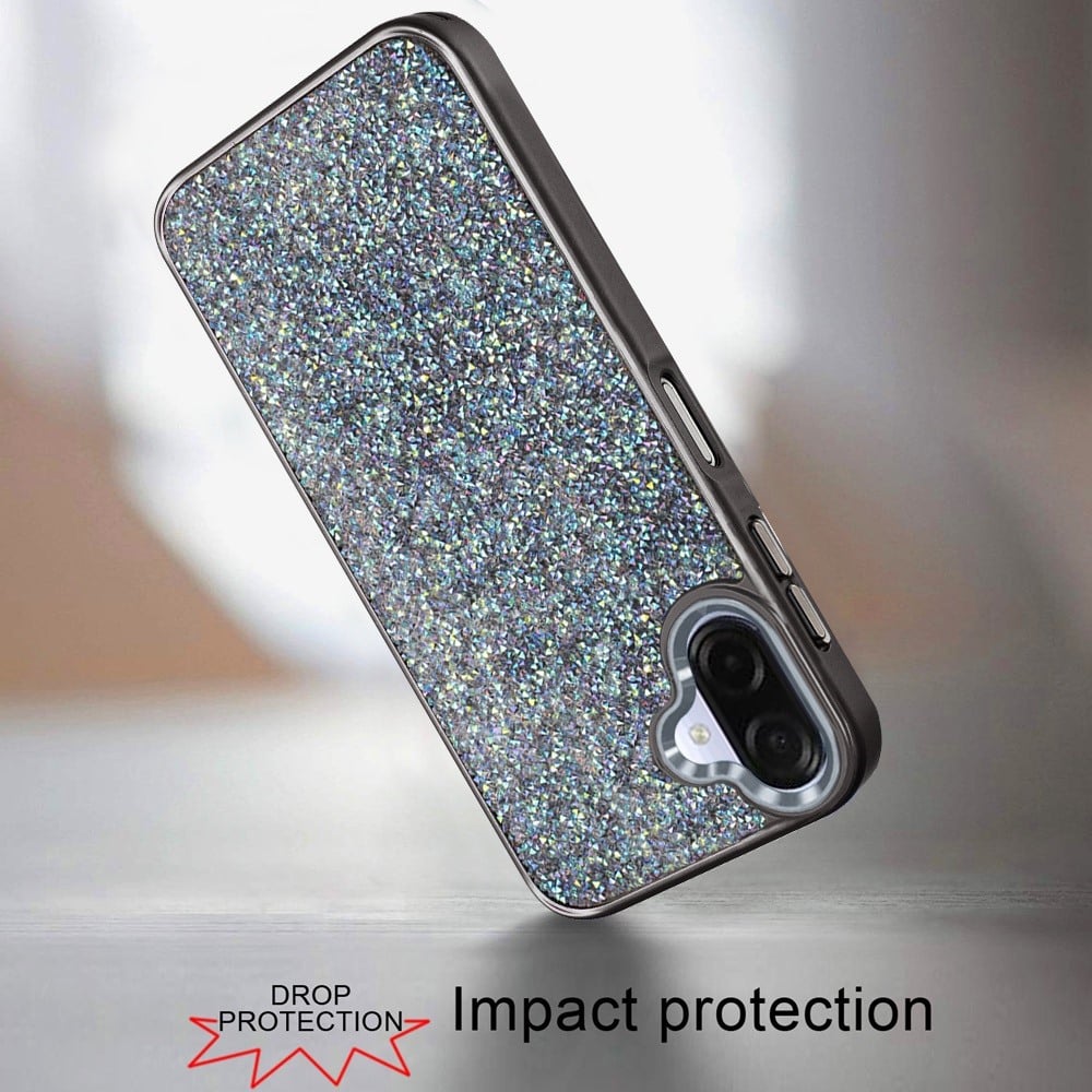 Phone Case Cover for Samsung Galaxy A07 4G Crystal Sparkle Diamond Glass Full Mini Glitter Bling Frame TPU Hybrid Protective Cover