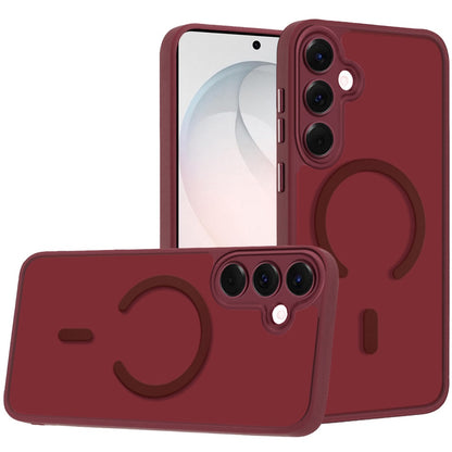 Phone Case for Samsung Galaxy S26 FE /Fan Edition Matte Frosted Magnetic Back Hybrid Hard PC Soft TPU Camera Protection Slim Shock Absorbing Anti Fingerprint Cover