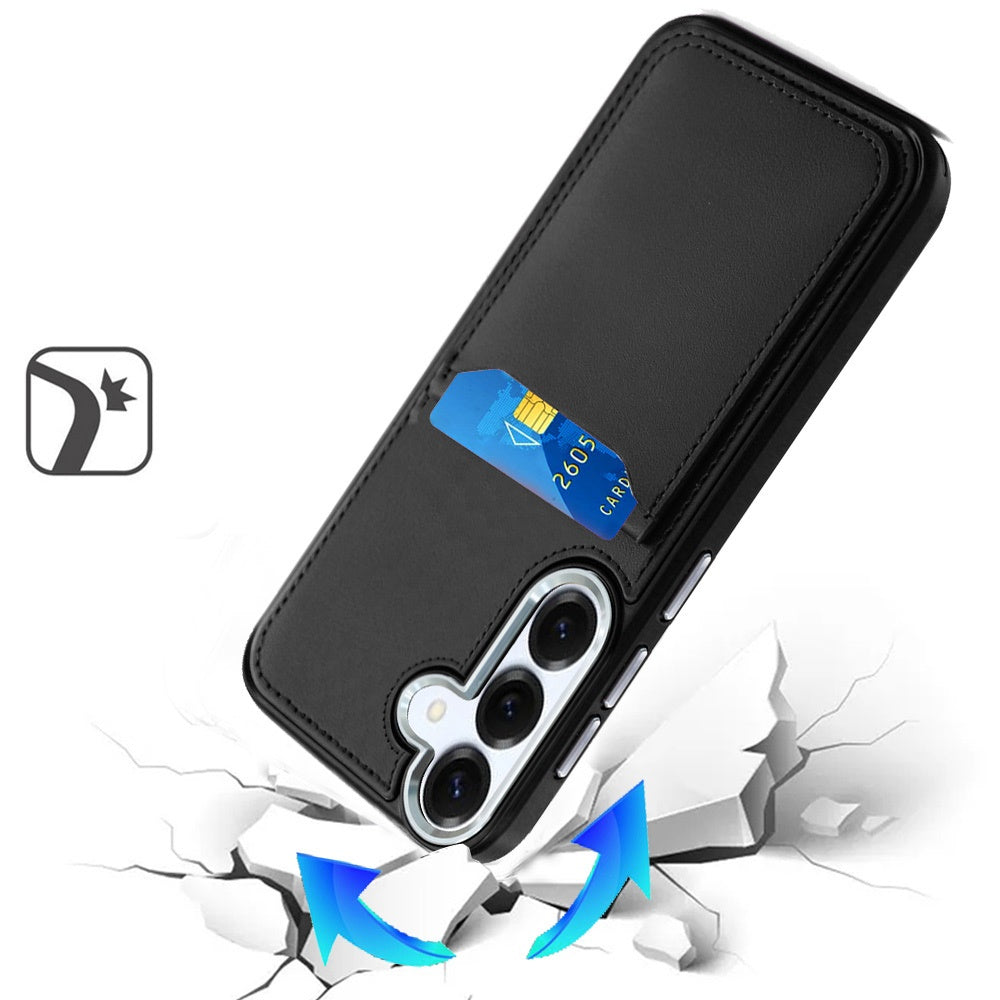 Phone Case for Samsung Galaxy S26 FE /Fan Edition Credit Card Holder Mirror PU Leather Wallet Shockproof Grip Slim Protective Hybrid Magnetic Style Durable Cover