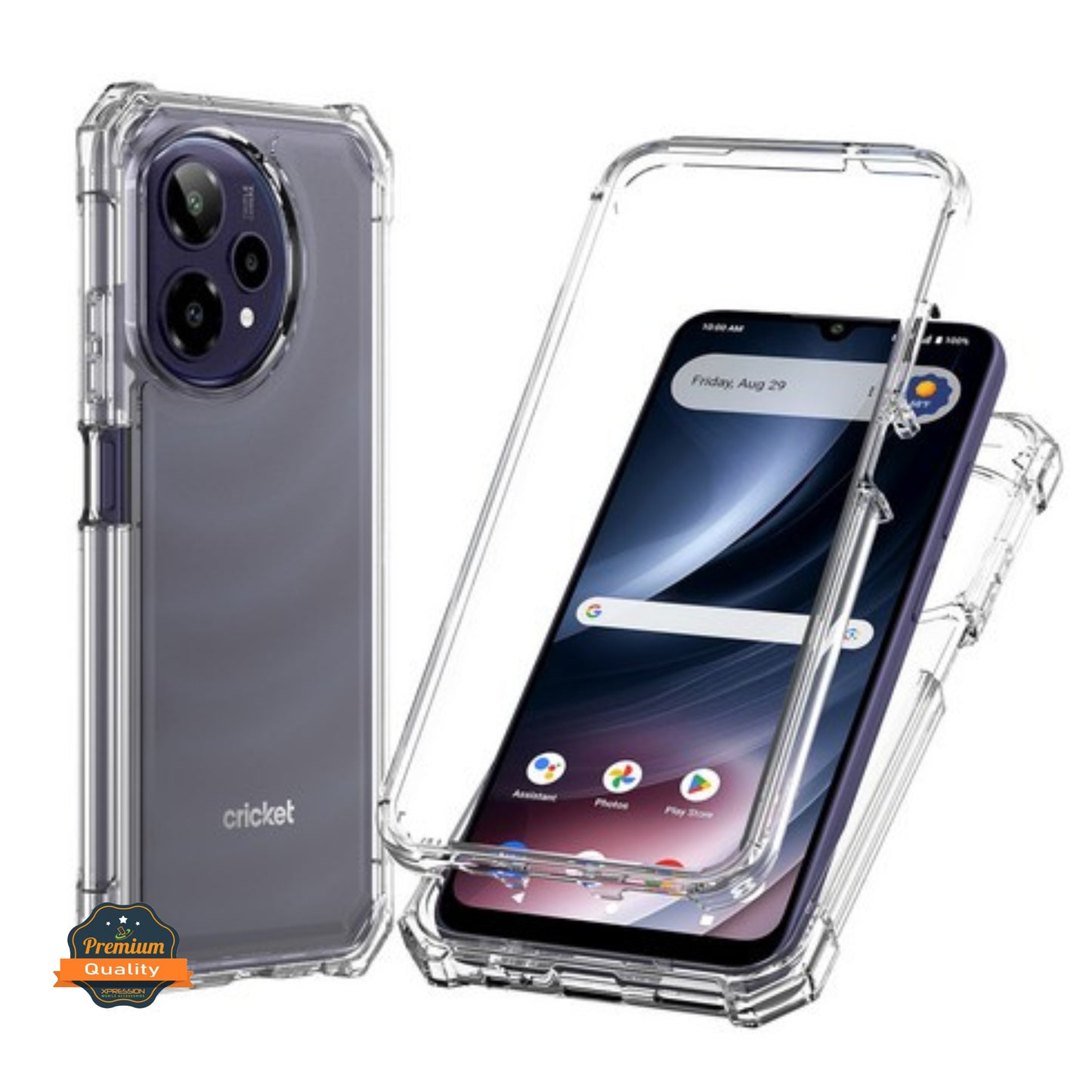 For Cricket Icon Plus 2026 Full-Body Dual Layer Hybrid Case Slim, Drop-Proof TPU Hard PC, Durable Corner Front Bumper Protector Case Cover