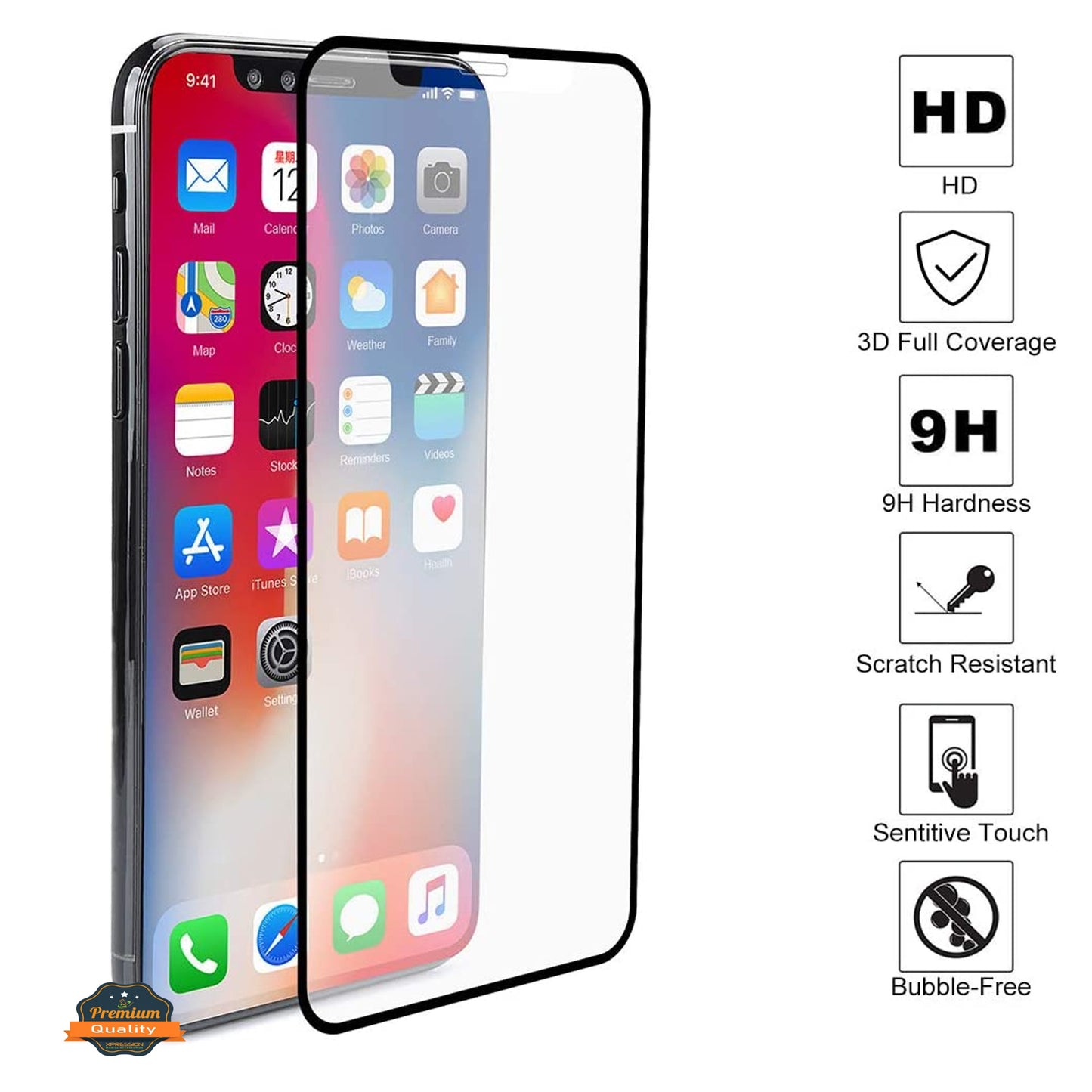 For Samsung Galaxy A07 Tempered Glass Screen Protector, Black Edge HD Clear, Scratch Resistant, Anti-Fingerprint, Easy Install, 9H Hardness Protector Black