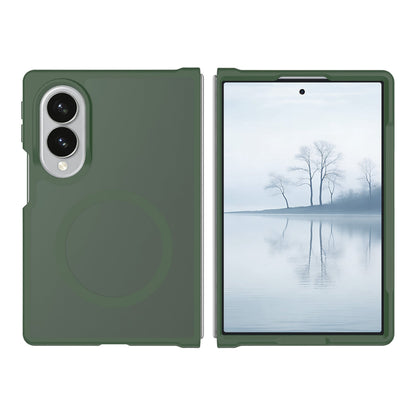 Phone Case for Samsung Galaxy Z Fold 8 Magnetic Matte Hybrid Shockproof Smooth Grip Durable Camera Protection Anti-Slip Soft Touch Armor Cover Green