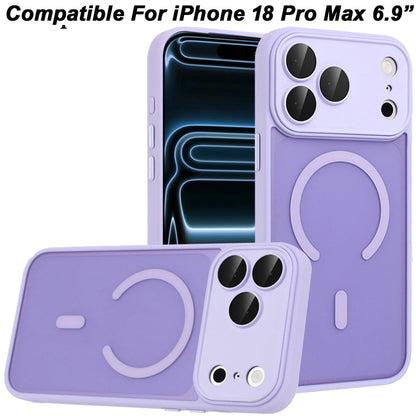 Phone Case for Apple iPhone 18 Pro Max Matte Frosted Magnetic Back Hybrid Hard PC Soft TPU Camera Protection Slim Shock Absorbing Anti Fingerprint Cover