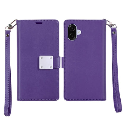 Wallet Cases PU Leather with Credit Card /ID /Cash Holder Slot Dual Flip Book Pouch, Stand and Strap