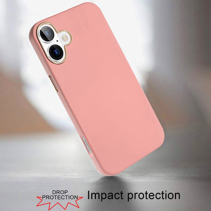 For Apple iPhone 17E /16E Slim Classic Hybrid Around Rubber Gummy Gel Slick Hard PC Silicone TPU Chromed Button Case Cover