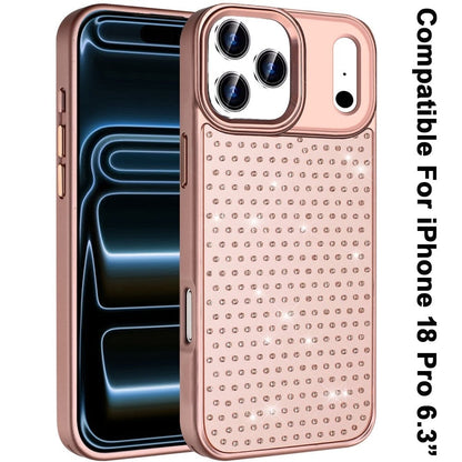 Phone Case for Apple iPhone 18 Pro Luxury Diamond Bling Sparkle Chrome Metallic Edge Shockproof Durable Protective Stylish Premium Hybrid Design Cover