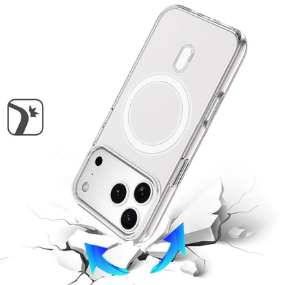 Phone Case for Apple iPhone 18 Pro Magnetic Transparent Thick 3mm Shockproof Hybrid TPU Durable Camera Protection Anti-Slip Clear Armor Cover