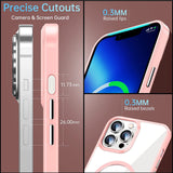 For Apple iPhone 15 Pro Max (6.7") Hybrid Clear Transparent Colors Edge Bumper with Magsafe Compatible, Slim Hard PC  Phone Case Cover