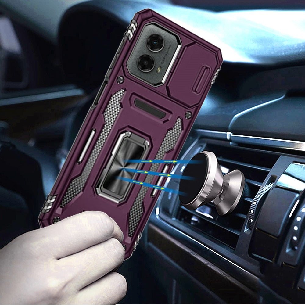 For Samsung Galaxy S22 Hybrid Case with Rotation Ring Stand Shockproof & Camera Window TPU Armor Dropproof Case Cover