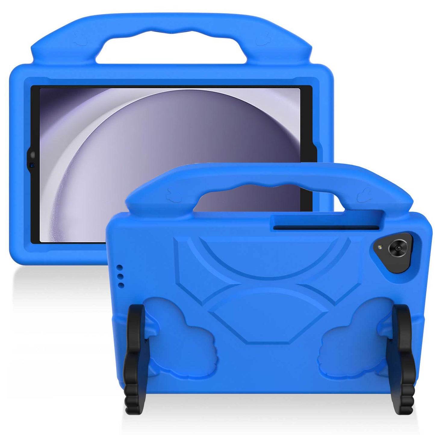 For Kid-Friendly Hybrid Tablet Shockproof Stand Case Antislip Rubber Silicone TPU - Thumbs Up Kickstand Blue Tablet Case Cover