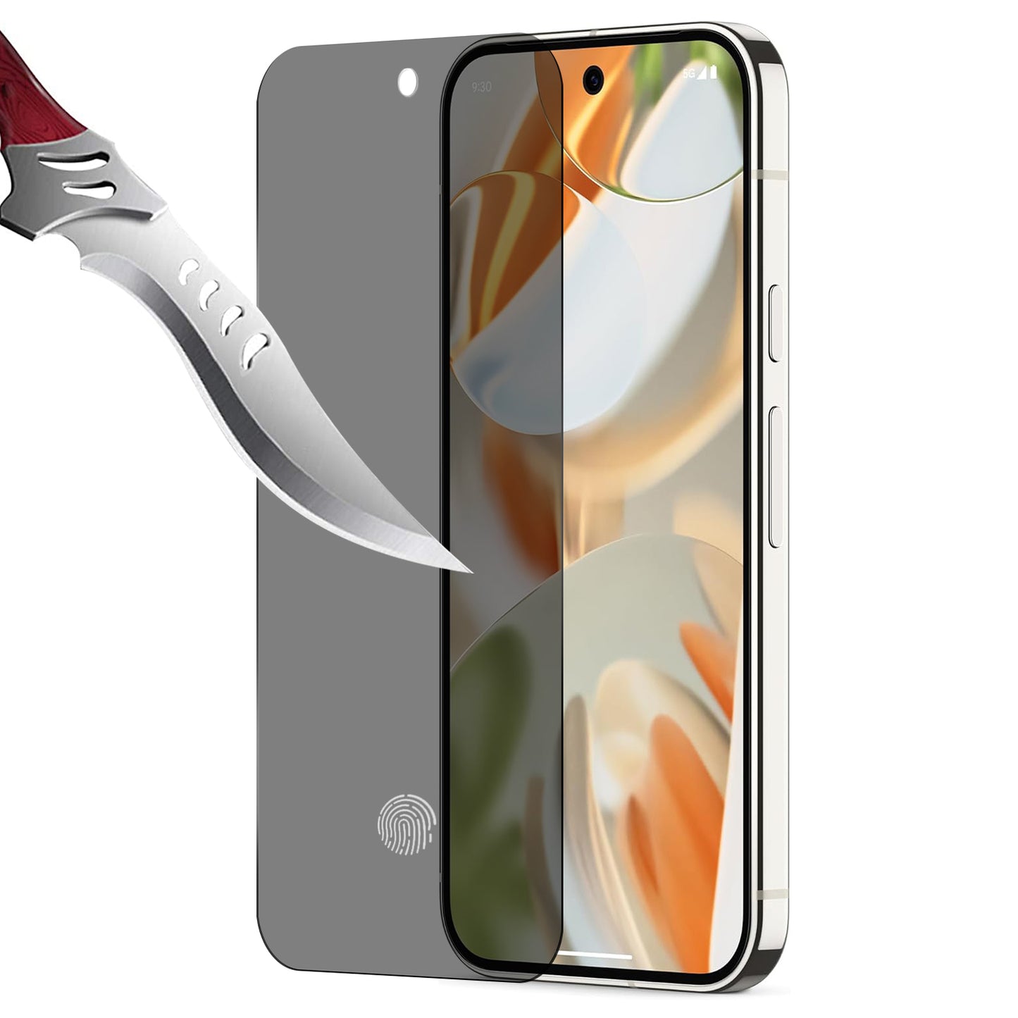 For Google Pixel 10 /Pixel 10 Pro Privacy Screen Protector, Anti Spy Anti Peeping Tempered Glass Full Protective Film, 9H, Anti Scratch, Easy Install Protector Black