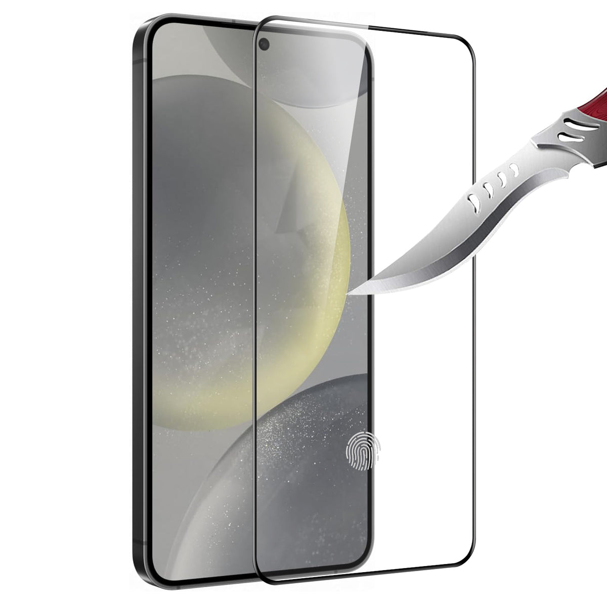 For Samsung Galaxy S24 Ultra Tempered Glass Screen Protector [Full Coverage] Curved Black Edged 9H Hardness Glass Screen Protector Protector Black