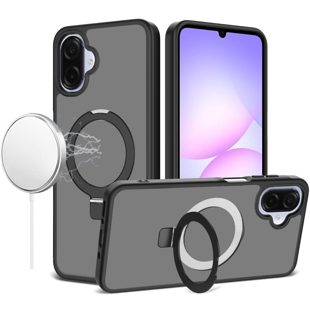 Magnetic Ring Stand Full Rotation Matte Shockproof Grip Anti Slip Durable Camera Protection Hybrid