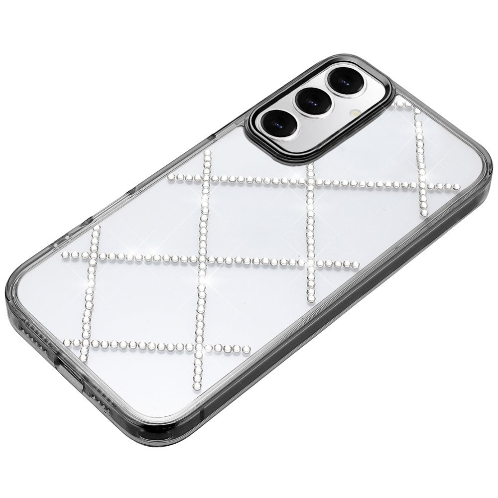 For Samsung Galaxy S25 /S24 Gem Glitter Diamond Bling Clear Hybrid TPU Cover, Colorful Shockproof Protective Back, Slim Fit for Women Girls Case Cover