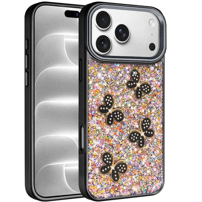 Cute Butterfly Diamond Glitter Metallic Hybrid Shockproof Shimmer Grip Stylish Protective Luxury Designer
