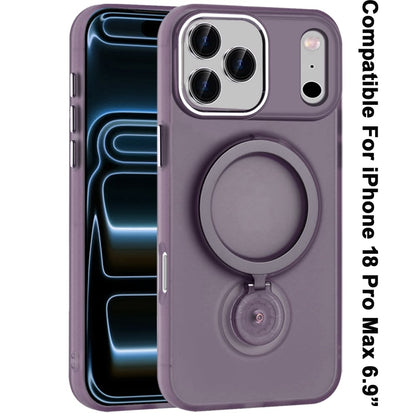 Phone Case for Apple iPhone 18 Pro Max Magnetic Hoop 360 Ring Stand Hybrid Shockproof Hard PC TPU Rubber Bumper with MagSafe Compatible Cover