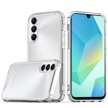 For Samsung Galaxy S26 Ultra Clear Colored Shockproof Transparent Hard PC + Rubber TPU Hybrid Bumper Shell Slim Protective Case Cover Clear
