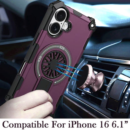 Invisible Kickstand Magnetic Car Mount Friendly Shockproof Texture Anti Slip Durable Grip Heavy Duty Hybrid