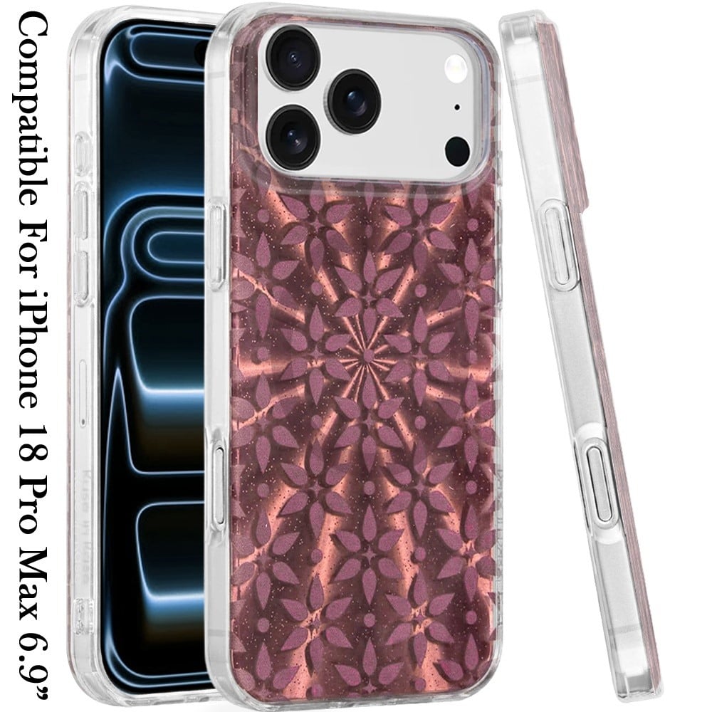 Phone Case for Apple iPhone 18 Pro Max/ iPhone 17 Pro Max Stylish Design Shockproof Magnetic Magsafe Compatible TPU IMD Print Rugged Grip Drop Protection Slim Fashion Cover