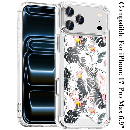 For Apple iPhone 17 Pro Max (6.9") Beautiful TPU Design, Slim Shockproof Soft Cover for Women and Girls, Stylish Protective Case Cover