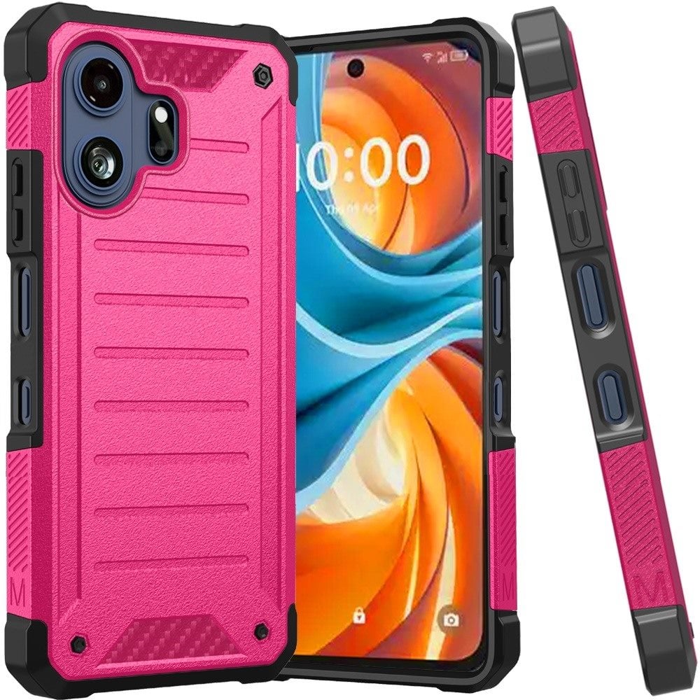 Phone Case for TCL 70 Pro Premium Tough Lined Hybrid Hard PC Soft TPU Dual Layer Rugged Armor Shock Absorbing Reinforced Corners Cover Pink