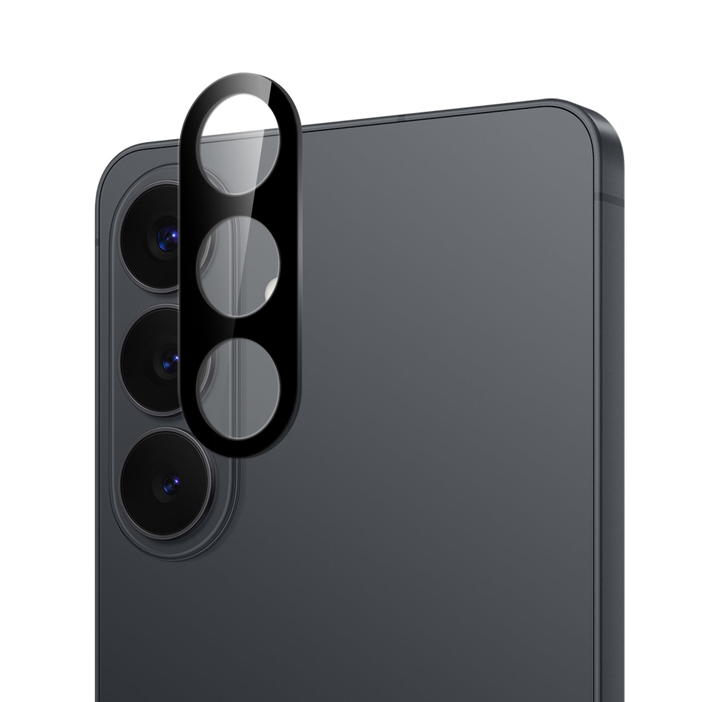 Camera Lens Protector for Samsung Galaxy S26 FE /S26 Fan Edition Camera Lens Tempered Glass 2.5D Scratch Resistant Anti Fingerprint HD Clear Protective Color Edge Cover Black