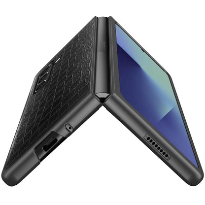 Phone Case for Samsung Galaxy Z Fold 8 Ultra Premium PU Vegan Leather Hard Shell Snap On Slim Fit Hybrid Protective Reinforced Design Cover