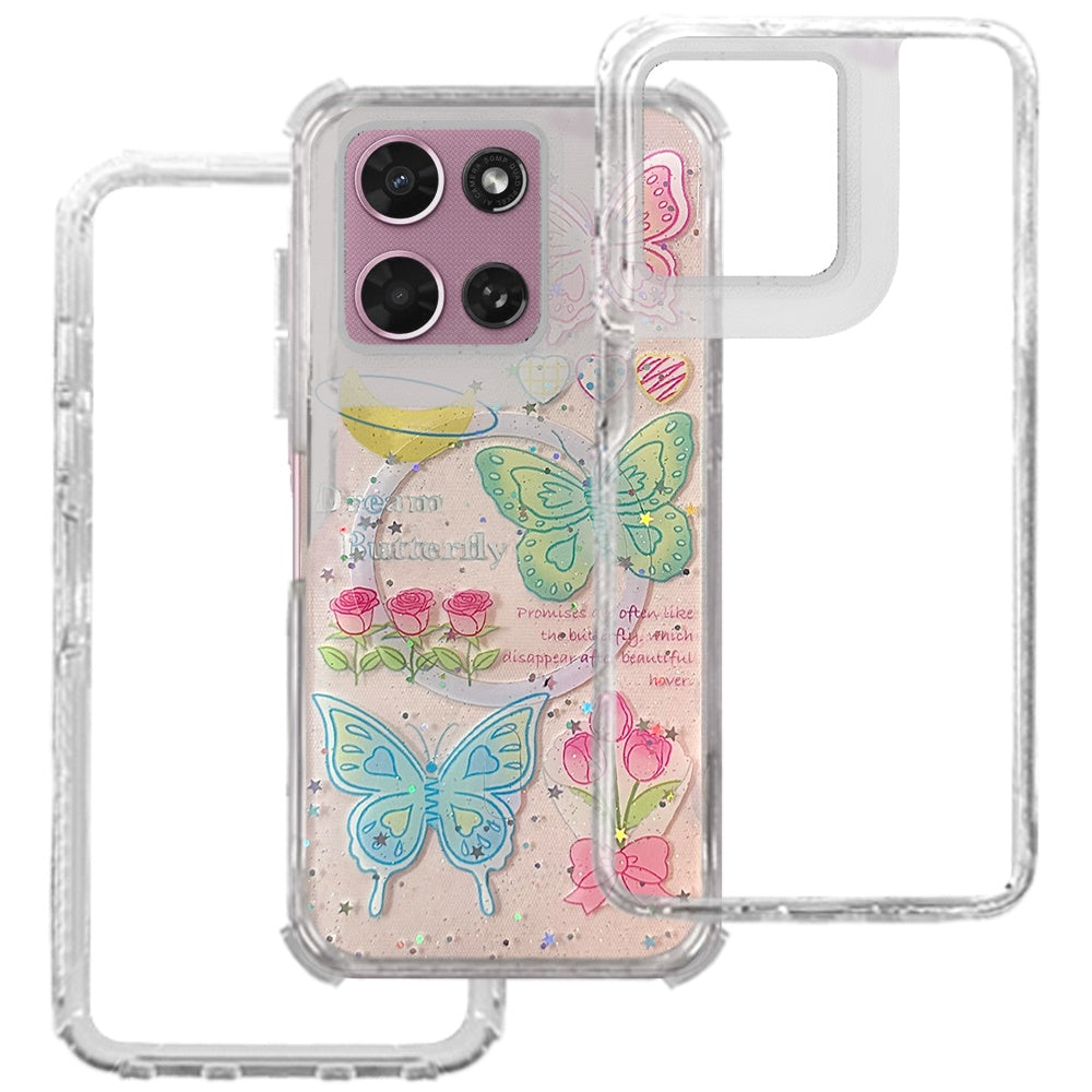 Phone Case for Motorola Moto G 5G 2026/ 2025 Magnetic Hybrid Fashion Printed Pattern Artwork Stylish Printed Design Dual Layers TPU Rubber SIlicone Hard PC Cover