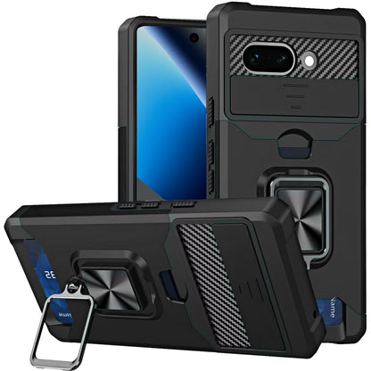 Phone Case for Apple iPhone 17E /16E Card Holder Magnetic Ring Stand Shockproof Anti Slip Wallet Grip Protective Hybrid Design Cover
