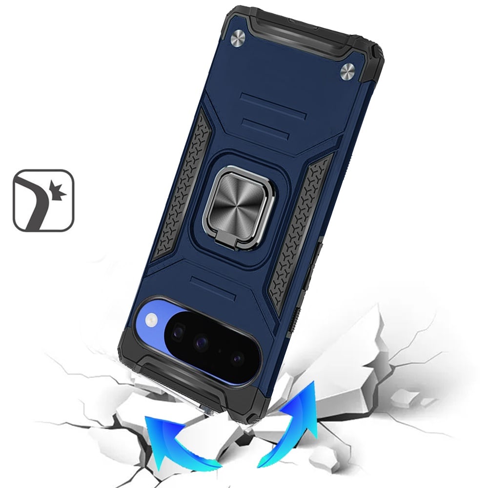 Phone Case for Google Pixel 11 / 11 Pro Magnetic Car Mount Hybrid Ring Stand Shockproof Rugged Grip Armor Heavy Duty Protective TPU Durable Cover