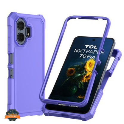 Phone Case Cover for TCL NXTPAPER TCL 70 Pro Full-Body Dual Layer Hybrid Case Slim, Drop-Proof TPU Hard PC, Durable Corner Front Bumper Protector Cover