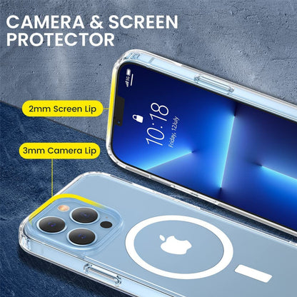 For Samsung Galaxy S25 EDGE Hybrid Clear Case Compatible with MagSafe Shockproof Protective Transparent Back, Slim Fit, Wireless Charging Ready Case Cover Clear