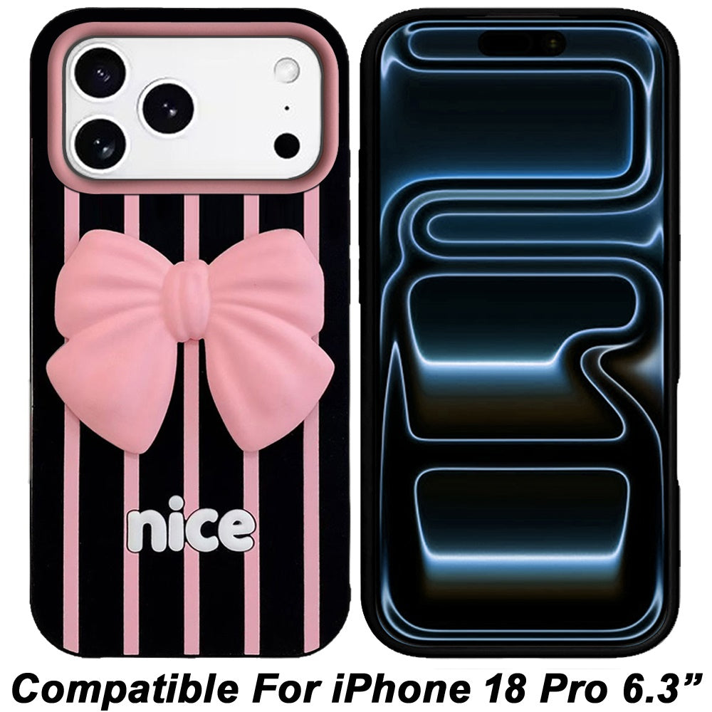 Phone Case for Apple iPhone 18 Pro/ iPhone 17 Pro Fashionable Silicone Textured Decorative Design Pattern Protective Rubber TPU Hybrid Protection Cover