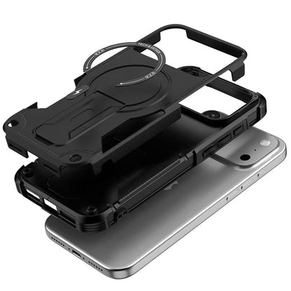 Phone Case for Apple iPhone 18 Pro Max Magnetic Kickstand Rugged Shockproof Armor Grip Anti Slip Heavy Duty Protective Matte Stand Hybrid Cover