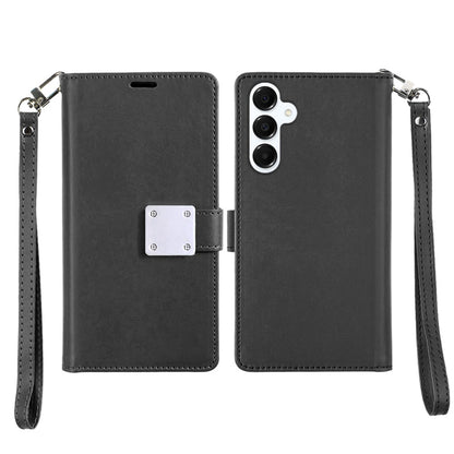 For Samsung Galaxy S25 FE, S25 Fan Edition Wallet Cases PU Leather with Credit Card /ID /Cash Holder Slot Dual Flip Book Pouch, Stand and Strap Case Cover