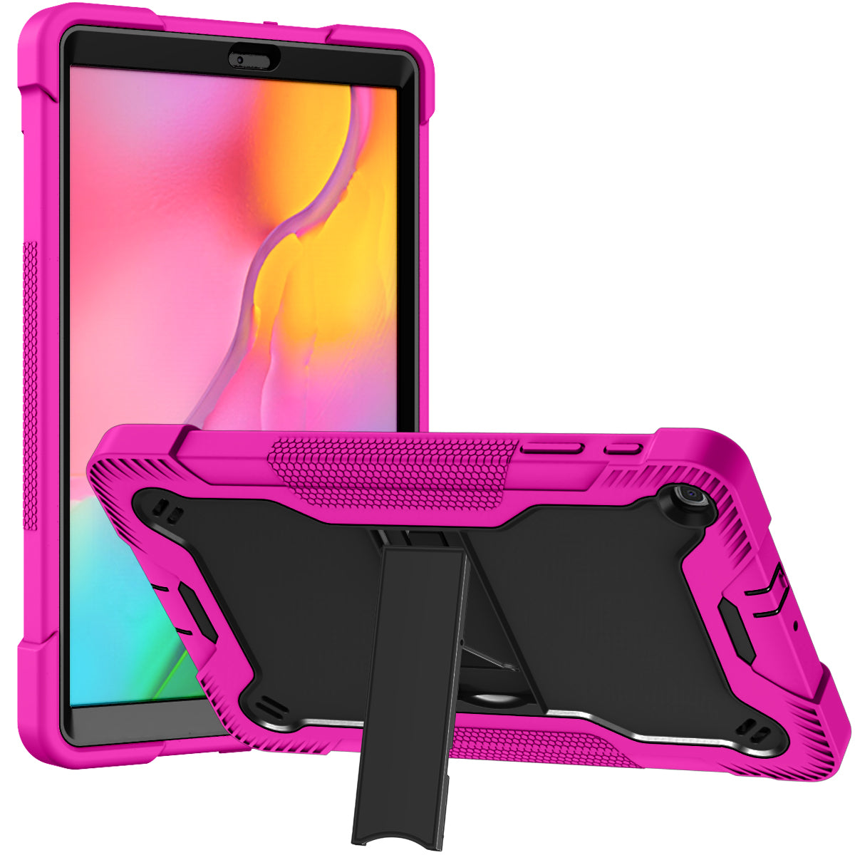 Shockproof Hybrid Built in Kickstand Dual Layer Rugged Heavy Duty Armor Anti Slip Impact Resistant Durable Grip