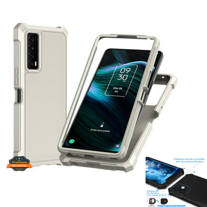 For BLU View 4 (B135DL), BLU View 2 (2023) Full-Body Dual Layer Hybrid Case Slim, Drop-Proof TPU Hard PC, Durable Corner Front Bumper Protector Case Cover