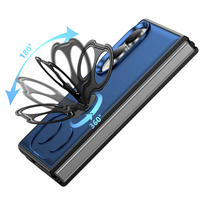 Phone Case for Samsung Galaxy Z Fold 8 Magnetic 2 Ring Stand Car Mount Friendly Shockproof Rugged Grip Armor Dual Ring Kickstand Heavy Duty Hybrid Cover